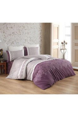 Tonya Bedding Set 3 Pcs, Duvet Cover 160x200, Sheet 160x240, Pillowcase, Single Size, Self Patterned, Queen Bed Daily use - Thumbnail