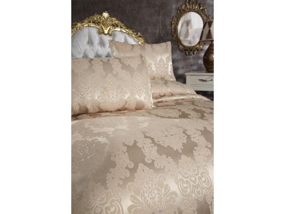 Toprak Jacquard Chenille Bedspread Beige