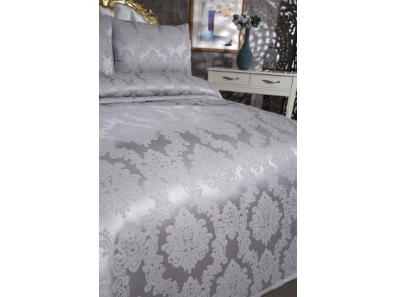 Toprak Jacquard Chenille Bedspread Gray