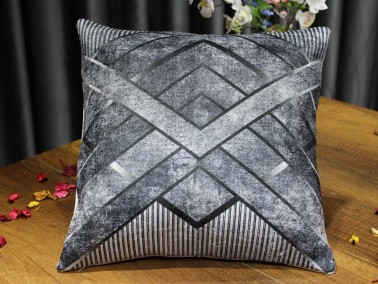 Trend 2 Li Velvet Cushion Cover Anthracite - Thumbnail