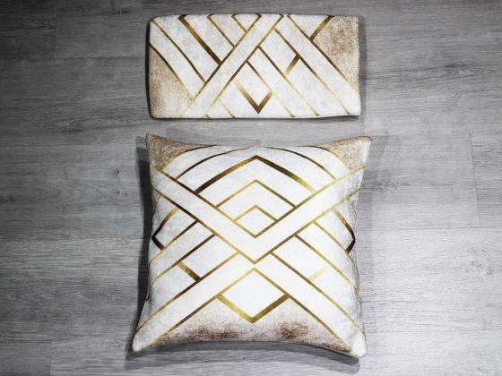 Trend Velvet 2-Piece Cushion's Cover - Cappuccino