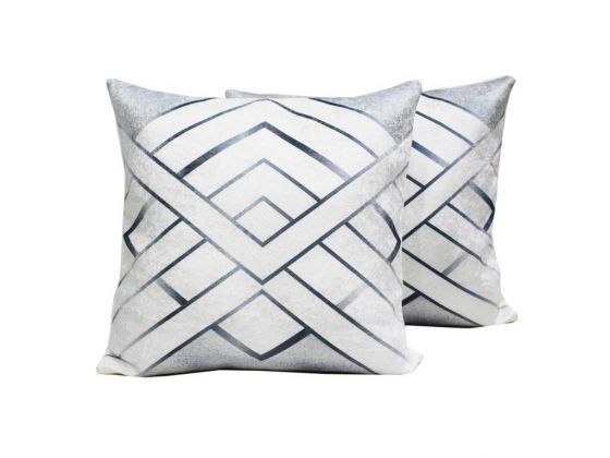 Trend 2 Pcs Velvet Pillow Cover Gray