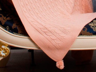 Knitwear Knitted Pattern Tomi Tv Blanket Powder - Thumbnail