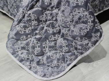 Canvas Quilted Double Bedspread Gray - Thumbnail