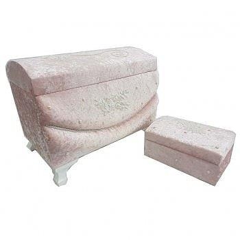 Dowry World - Tuna Velvet Double Dowry Chest Powder Dowry World - Tuna Velvet Double Dowry Chest Powder