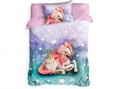 Unicorn Sisi Single Duvet Cover Set - Thumbnail