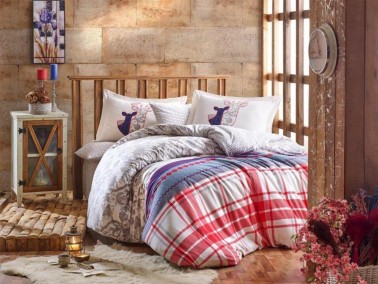 Hobby - Valentina Flannel Double Duvet Cover Set Gray Hobby - Valentina Flannel Double Duvet Cover Set Gray