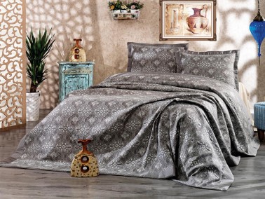 Valentino Double Bedspread Anthracite Gray - Thumbnail