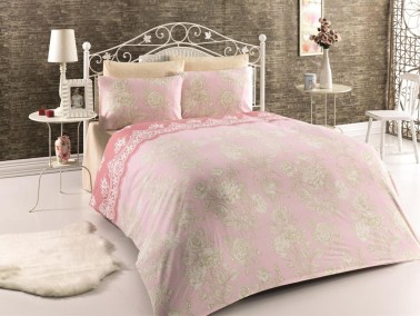 Çeyiz Diyarı - Valeri Single Duvet Cover Set Powder Çeyiz Diyarı - Valeri Single Duvet Cover Set Powder