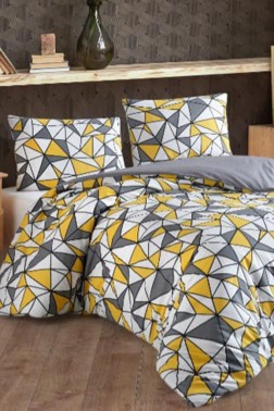 Çeyiz Diyarı - Varvara Bedding Set 4 Pcs, Duvet Cover, Bed Sheet, Pillowcase, Double Size, Self Patterned, Wedding, Daily use Yellow Çeyiz Diyarı - Varvara Bedding Set 4 Pcs, Duvet Cover, Bed Sheet, Pillowcase, Double Size, Self Patterned, Wedding, Daily use Yellow