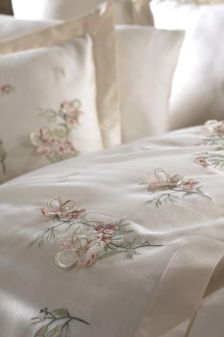 Venus Embroidered 100% Cotton Sateen, Duvet Cover Set, Duvet Cover 200x220, Sheet 240x260, Double Size, Full Size Champagne - Thumbnail