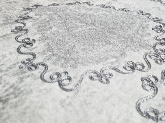 Verna Embroidered Velvet Prayer Rug 65x125 cm Cream