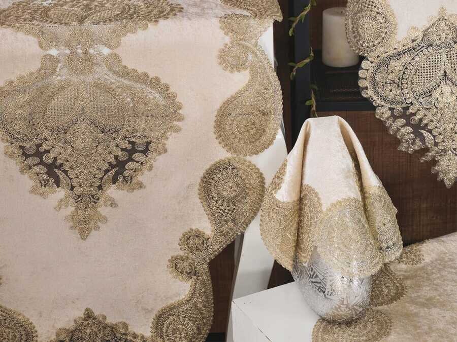 Verna Velvet Living Room Set 5 Pieces - Thumbnail