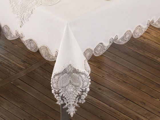 Verna Table Cloth 160x260 Cm 26 Pieces - Cream Cream
