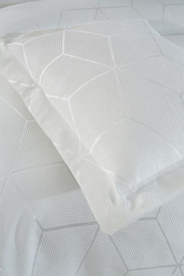 Verona Bedspread Set 3pcs, Coverlet 240x260, Pillowcase 50x70, Double Size, Cream