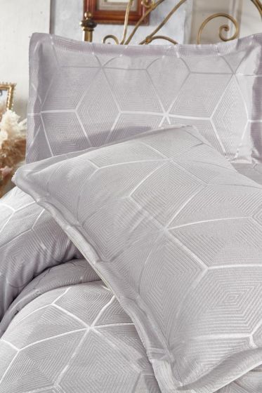 Verona Bedspread Set 3pcs, Coverlet 240x260, Pillowcase 50x70, Double Size, Gray