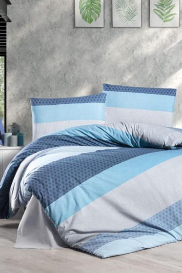 Vika Bedding Set 4 Pcs, Duvet Cover, Bed Sheet, Pillowcase, Double Size, Self Patterned, Wedding, Daily use
