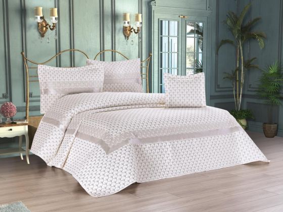 Violet Quilted Double Bedspread Navy Gray