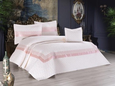 Violet Quilted Double Bedspread Navy Powder - Thumbnail