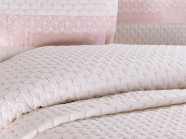 Violet Quilted Double Bedspread Navy Powder - Thumbnail