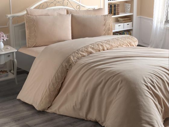 Wave Duvet Cover French Lace Cappucino