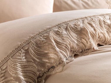 Wave Duvet Cover French Lace Cappucino - Thumbnail