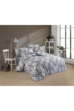 Yanko Bedding Set 4 Pcs, Duvet Cover, Bed Sheet, Pillowcase, Double Size, Self Patterned, Wedding, Daily use - Thumbnail