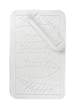 Çeyiz Diyarı - Yaprak Bath Mat Set 2 pcs, 60 x 100, 50 x 60, %100 Cotton Fabric Cream Çeyiz Diyarı - Yaprak Bath Mat Set 2 pcs, 60 x 100, 50 x 60, %100 Cotton Fabric Cream