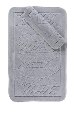 Çeyiz Diyarı - Yaprak Bath Mat Set 2 pcs, 60 x 100, 50 x 60, %100 Cotton Fabric Cream Çeyiz Diyarı - Yaprak Bath Mat Set 2 pcs, 60 x 100, 50 x 60, %100 Cotton Fabric Cream
