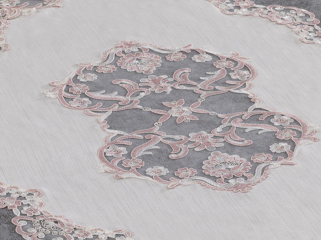 Jasmine Oval Runner Ecru Powder