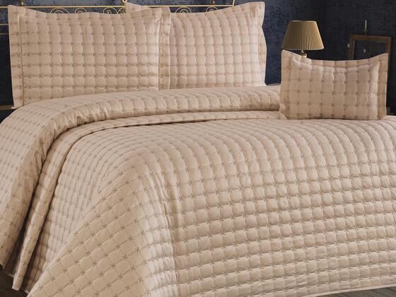 Yıldız Double Quilted Bedspread Cappucino