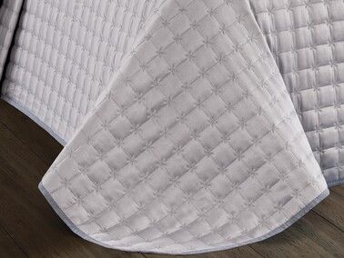 Yıldız Double Quilted Bedspread Gray - Thumbnail