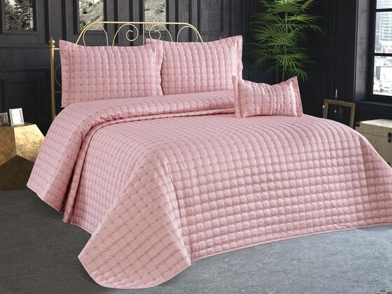 Yıldız Double Quilted Bedspread Powder