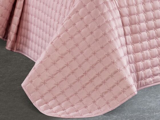 Yıldız Double Quilted Bedspread Powder