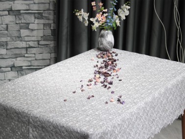 Yıldız Kordone Single Table Cloth Grey - Thumbnail