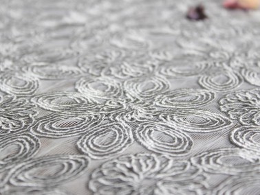 Yıldız Kordone Single Table Cloth Grey - Thumbnail