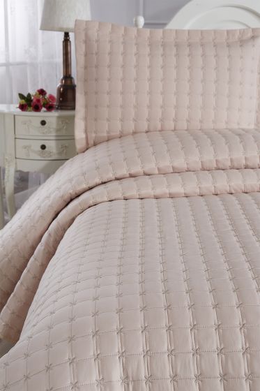 Yıldız Single Quilted Bedspread Cappucino