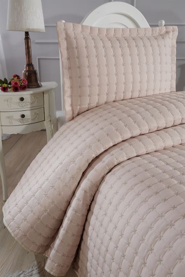 Yıldız Single Quilted Bedspread Cappucino