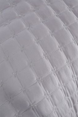 Yıldız Single Quilted Bedspread Gray - Thumbnail