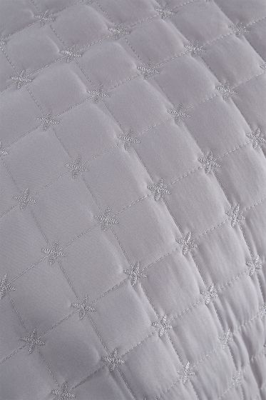 Yıldız Single Quilted Bedspread Gray