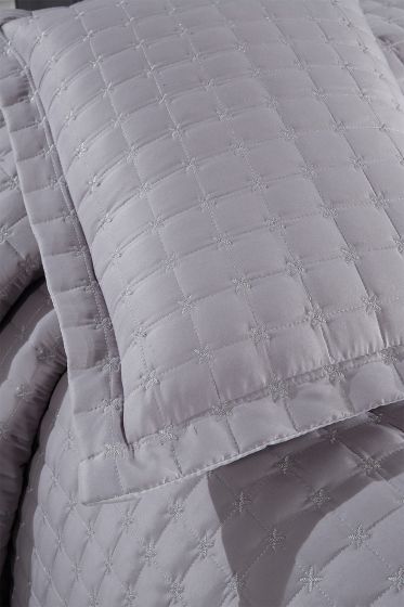 Yıldız Single Quilted Bedspread Gray