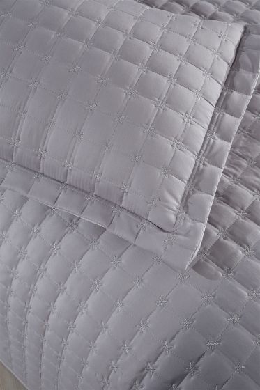 Yıldız Single Quilted Bedspread Gray