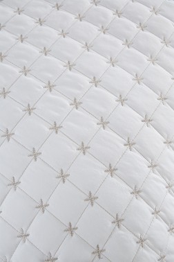 Yıldız Single Quilted Bedspread Cream - Thumbnail