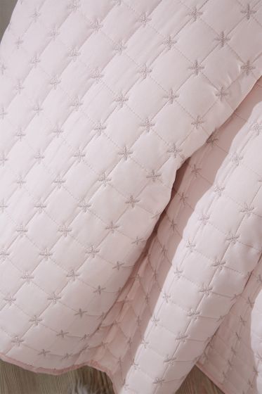 Yıldız Single Quilted Bedspread Powder