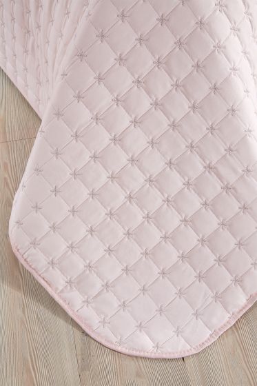 Yıldız Single Quilted Bedspread Powder