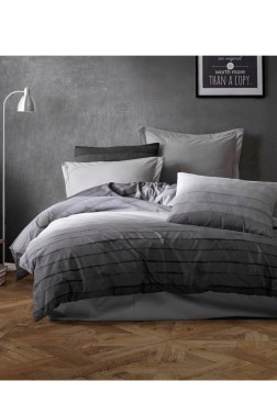 Yogi Bedding Set 3 Pcs, Duvet Cover 160x220, Sheet 160x240, Pillowcase, Single Size, Self Patterned, Queen Bed Daily use - Thumbnail
