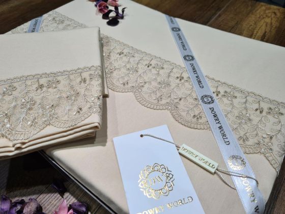 Yonca Duvet Cover Set French Lace Cappucino
