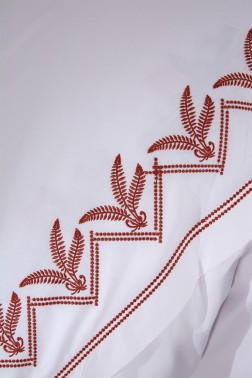Yuliana Embroidery King Size Duvet Cover Set 6 pcs, Duvet Cover 200x220, Sheet 240x260, Double Size, Cream Color - Thumbnail