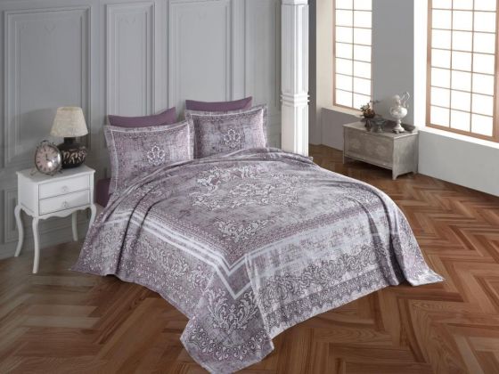 Yuliya Double Chenille Bedspread Purple