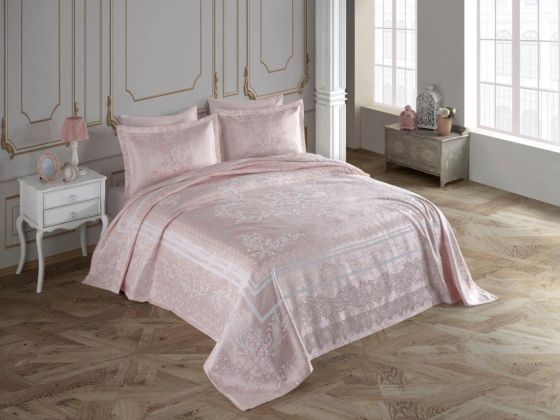 Yuliya Double Chenille Bedspread Powder